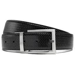 Ремінь чоловічий шкіряний Semi Line Black/Brown (P8232-0 M)