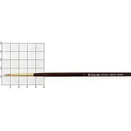 Пензель колонок круглий Grace 3039R № 1 довга ручка Kolos [CD]