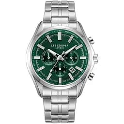 Наручний годинник чоловічий Lee Cooper Fenix Green Сріблястий (3445)