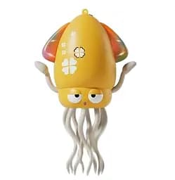 Игрушка детская интерактивная музыкальная Танцующий осьминог-кальмар на аккумуляторе Желтый