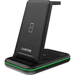 Зарядний пристрій Canyon WS-304 3 в 1 QI Black (CNS-WCS304B)
