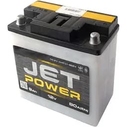 Мото акумулятор Jet power 6СТ-9Ah (-/+) АзЕ 12В 80А (EN) клема кругла