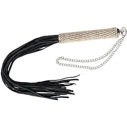 Флогер Bad Kitty Mini Whip Rhinestones 40 см черный