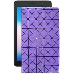 Чохол StatusCASE з екошкіри для планшету Alcatel 1T 7 4G Фіолетовий ромб