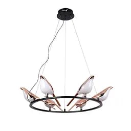 Підвісна LED-люстра з птахами Levistella 784V1004-6 BK+FGD