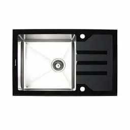 Кухонна мийка Germece Handmade Black Glass 780x510x200, Чорний