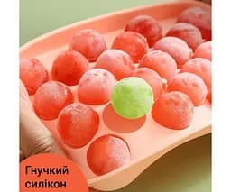 Форма для льоду Кульки, силіконова, рожева - мініатюра 2