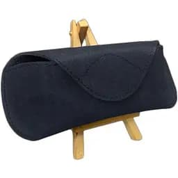 Кожаный чехол для очков BlankNote Crazy Horse с клапаном на магните Синий 