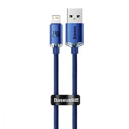 Кабель Baseus Crystal Shine USB-Lightning, 2.4A, 1.2м Blue (6932172602697) - мініатюра 4
