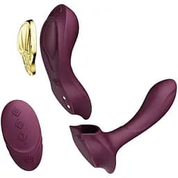 Смарт-вібратор в трусики Zalo AYA Velvet Purple насадка та пульт ДК