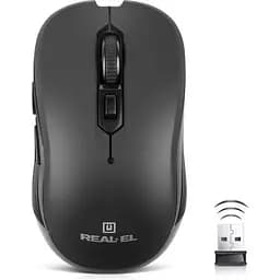 Комп'ютерна мишка Real-El RM-331W Wireless Black (EL123200044) - мініатюра 4
