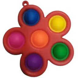 Іграшка Сімпл Дімпл різнокольоровиий квітка червона антистрес 5 пупирок спинер