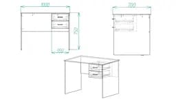 Стіл комп'ютерний Вінсент Ferrum-decor 750x1000x700 ДСП Дуб Сонома 16 мм (FRD-104803) - мініатюра 5