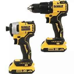 DeWALT Набір із двох акумуляторних інструментів DeWalt 18В XR дриль-шурупокрут DCD709 шурупокрут ударний DCF80 акб 2х2А·год ЗП та кейс 5.9кг - мініатюра 2