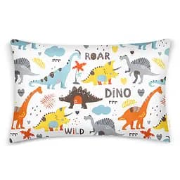 Дитяча постільна білизна в ліжечко DINOSAURS CS5, помаранчевий (DinoFriendOrangeYellow_52Grey_140) - мініатюра 3