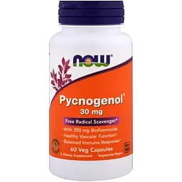 Пікногенол Now Foods Pycnogenol 30 мг 60 вегетаріанських капсул