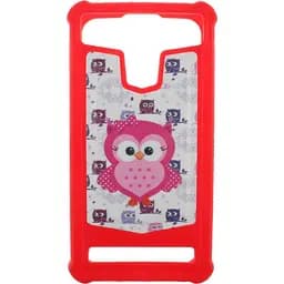 Чохол-накладка Toto Universal TPU case with image 5.5" Owl Red