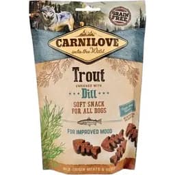 Ласощі для собак Carnilove Dog Semi Moist Форель та кріп 200 г