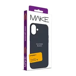 Чохол Make Apple iPhone 17 Silicone Black - мініатюра 2