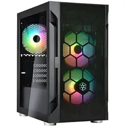 SilverStone Корпус FARA FAH1MB-PRO, без БП, 1xUSB3.0, 2xUSB2.0, 3x120mm ARGB fan, TG Side Panel, mATX, Black