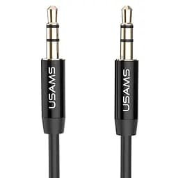 Кабель USAMS аудіо AUX 3.5 mm - 3.5 mm 1 м Чорний (6958444996875)
