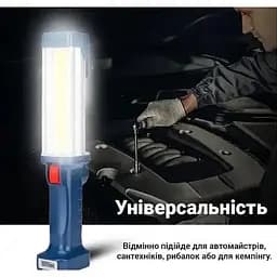 Ліхтар для СТО ZJ-8899-2 з гачком та магнітом, акумуляторна підвісна лампа перенесення павербанк 20 Вт - мініатюра 6
