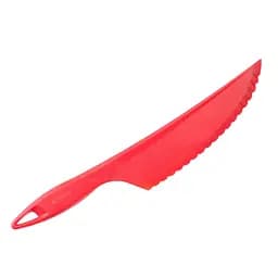 Пластиковий кухонний ніж для силіконового килимка крему, торта, тіста овочів та фруктів 30.5 см, Kitchette Червоний 83664