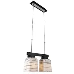 Люстра подвесная Brille деревянная E27 40W BK (BKL-336S/2)