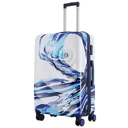 Валіза велика Semi Line 28 дюймів (L) Polycarbonate/ABS-Plastic White/Blue Print (T5653-3)