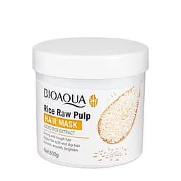 Маска для волосся живильна Bioaqua Rice Raw Pulp 500 мл (BQY51810)