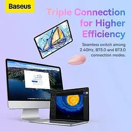 Миша Baseus F01B Tri-Mode Wireless Mouse рожева - мініатюра 10