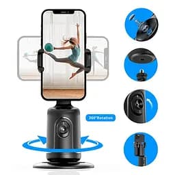 Штатив із датчиком руху Selfie Stick Auto Face Tracking Black - мініатюра 5