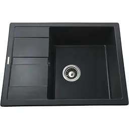 Гранітна мийка Globus Lux One графіт 650х500мм-А0001