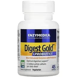 Ферменты с пробиотиками Enzymedica Digest Gold + Probiotics 45 капсул