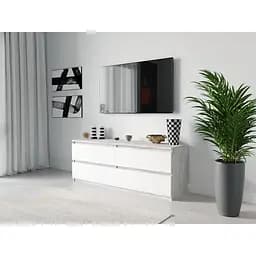 Тумба Moreli ST-223 1400x530x400 мм білий бетон (zg-st223-beton-white)