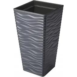 Горщик для квітів Form-Plastic Sahara slim квадро-35 49.9 л антрацит (3960-014)
