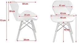 Крісло JUMI Scandinavian Design (еко-шкіра) White - мініатюра 4