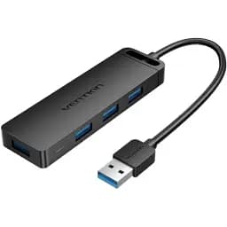Хаб USB Vention3.0 -> 4xUSB-A 3.0 5Gbps Black (CHLBB-SCB)