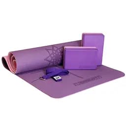 Набор для йоги и фитнеса EasyFit Polarity Set: коврик, два блока и ремень (padma)