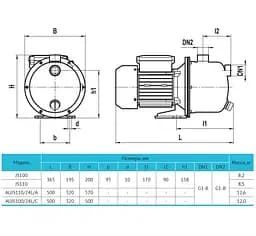 Насосная станция Rudes AUJS100/24L/SS - мініатюра 4