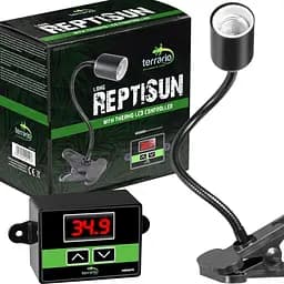 Світильник довгий з затискної ручкою і термостатом Terrario Long ReptiSun Temperature Control 200W - мініатюра 2
