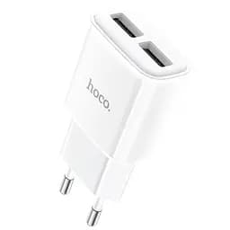 Адаптер мережевий HOCO Star round dual Port charger C88A |2USB, 2.4A|