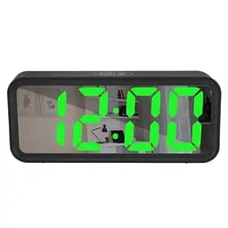Дзеркальний настільний годинник Led Mirror Clock DT-6508 цифровий із зеленим підсвічуванням