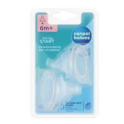Соска силіконова Canpol babies EasyStart, для каш, 12+, для пляшечок з широким отвором, 2 шт. (21/733)