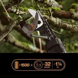 Акумуляторний висоторіз до 32 мм Fiskars eTree Pruner Bypass 250-400 см, БЕЗ АКБ (1082340) - мініатюра 2