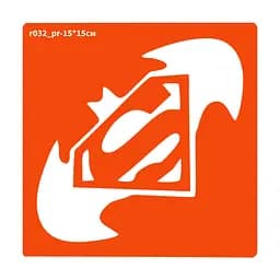 Трафарет для био-тату Бэтмен v Супермен Fresh Tattoo r032_pr-15*15см, размер 15х15см
