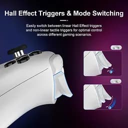 Геймпад 8BitDo Ultimate 2 Bluetooth Switch, Switch 2, ПК з Windows, TMR, Еффект Холла Білий - мініатюра 8