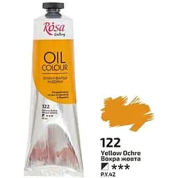 Краска масляная Вохра желтая (122) 100 мл Rosa Gallery