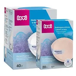 Лактационные прокладки Lovi, 40 шт + Лактационные прокладки Lovi Discreet Elegance, бежевый, 20 шт (19/602+ 19/610)