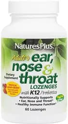 Витамины и минералы Natures Plus Adults Ear Nose & Throat, 60 леденцов Тропические ягоды с вишней